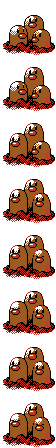 Dugtrio front sprite